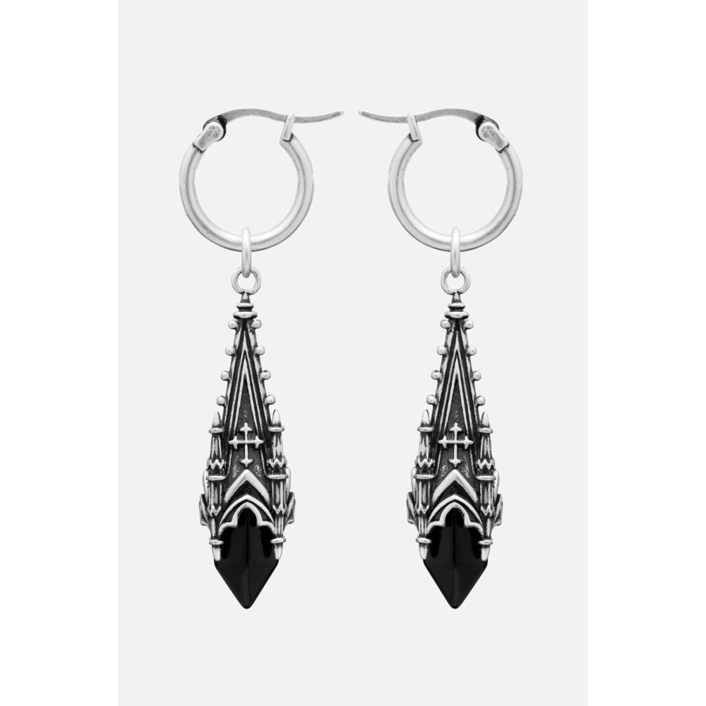 Restyle - Midnight totem Des boucles d'oreilles - Noir/Couleur argent